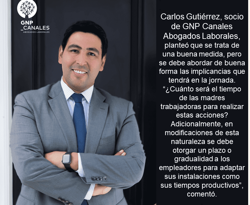 Nuestro socio Carlos Gutiérrez fue consultado por Diario Financiero respecto de la propuesta de sala de lactancia obligatoria en los lugares de trabajo